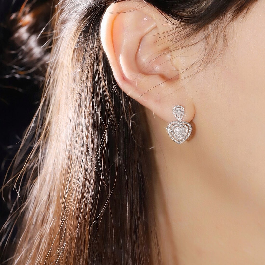 14k Gold 0.50 Ct Natural H Diamond Earrings - 8