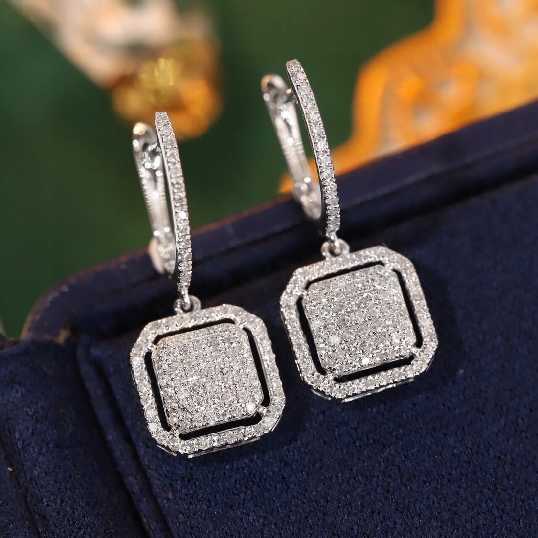 14k Gold 0.5 Ct Natural H Diamond Earrings - 2