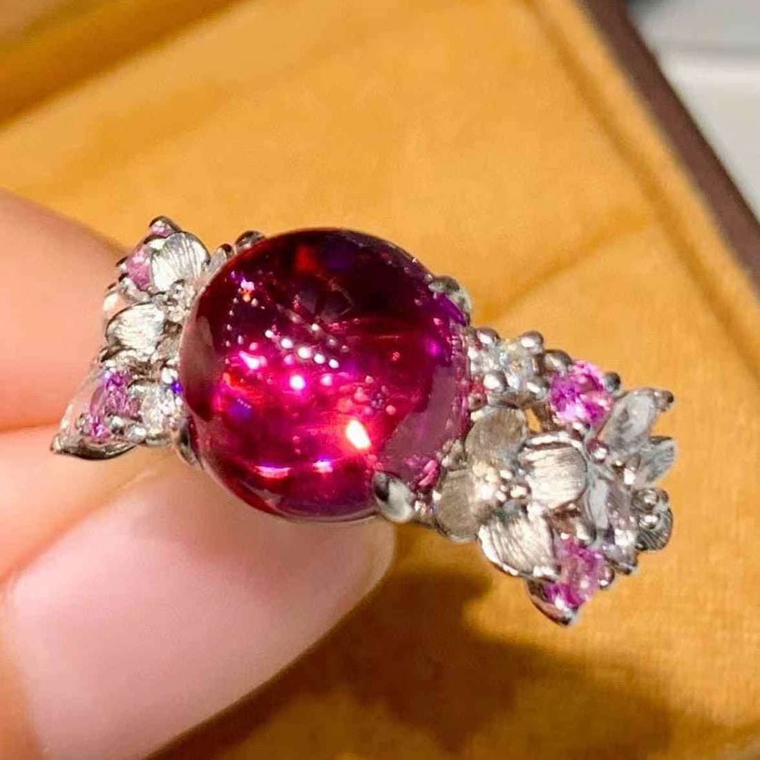 14k Gold 4.65 Ct Natural Tourmaline & Diamond & Coloured Gemstone Ring - 2