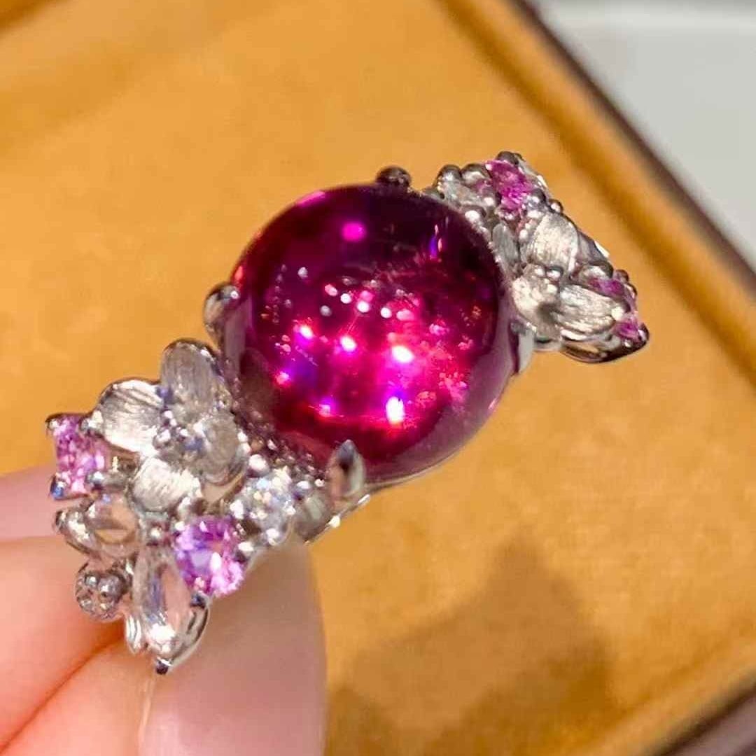 14k Gold 4.65 Ct Natural Tourmaline & Diamond & Coloured Gemstone Ring - 5
