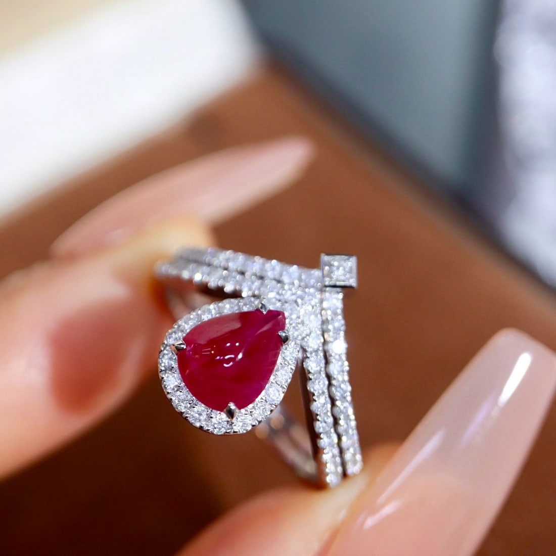 14k Gold 1.52 Ctw Natural Ruby & Diamond Ring - 2