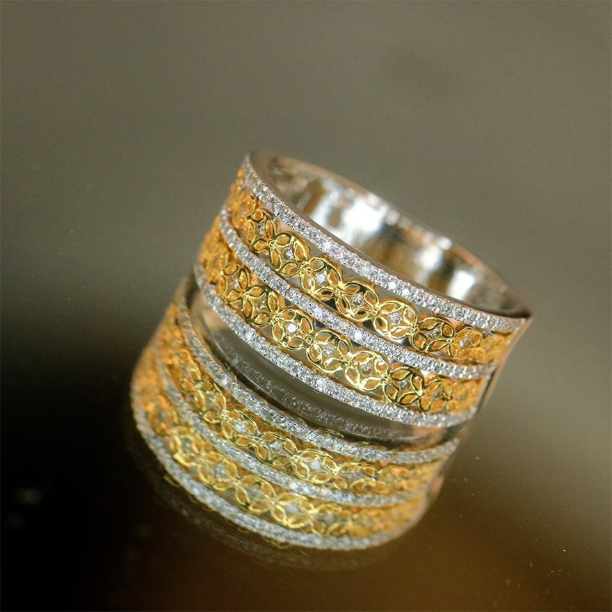 14k Gold 0.3 Ct Natural H Diamond Ring: Ref:231114021 // gold content:14k gold // ring size:7. 25us // // main gemstone:diamond // shape:round // carat weight:0. 3ct // clarity grade:vs-si // color:h // treatment:natural // cut grade:g //
