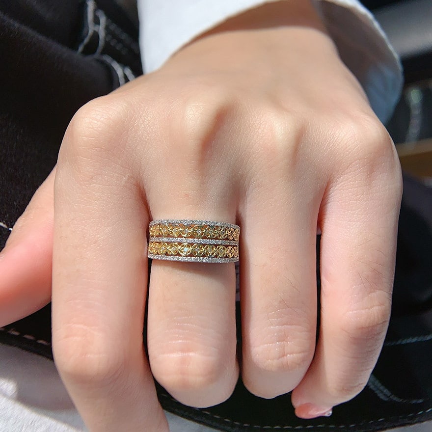 14k Gold 0.3 Ct Natural H Diamond Ring - 3