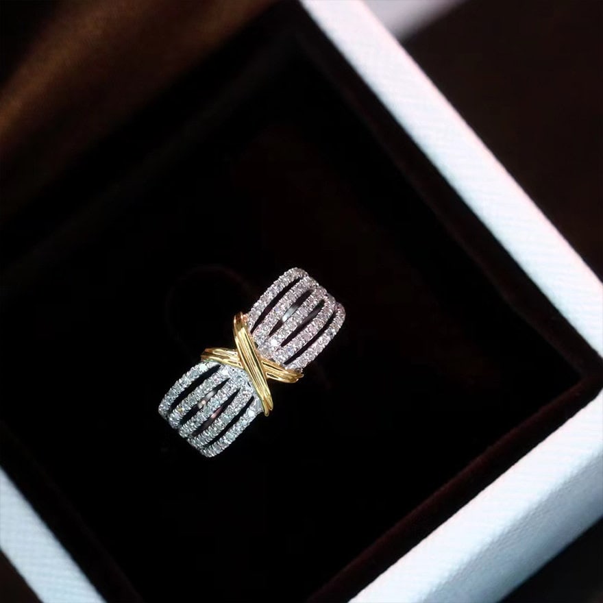 14k Gold 0.5 Ct Natural H Diamond Ring - 2