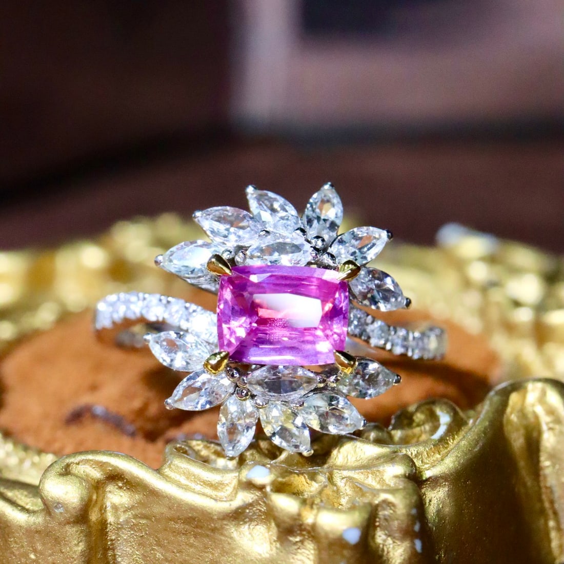 14k Gold 1.59 Ctw Natural Sapphire & Sapphire Ring - 3