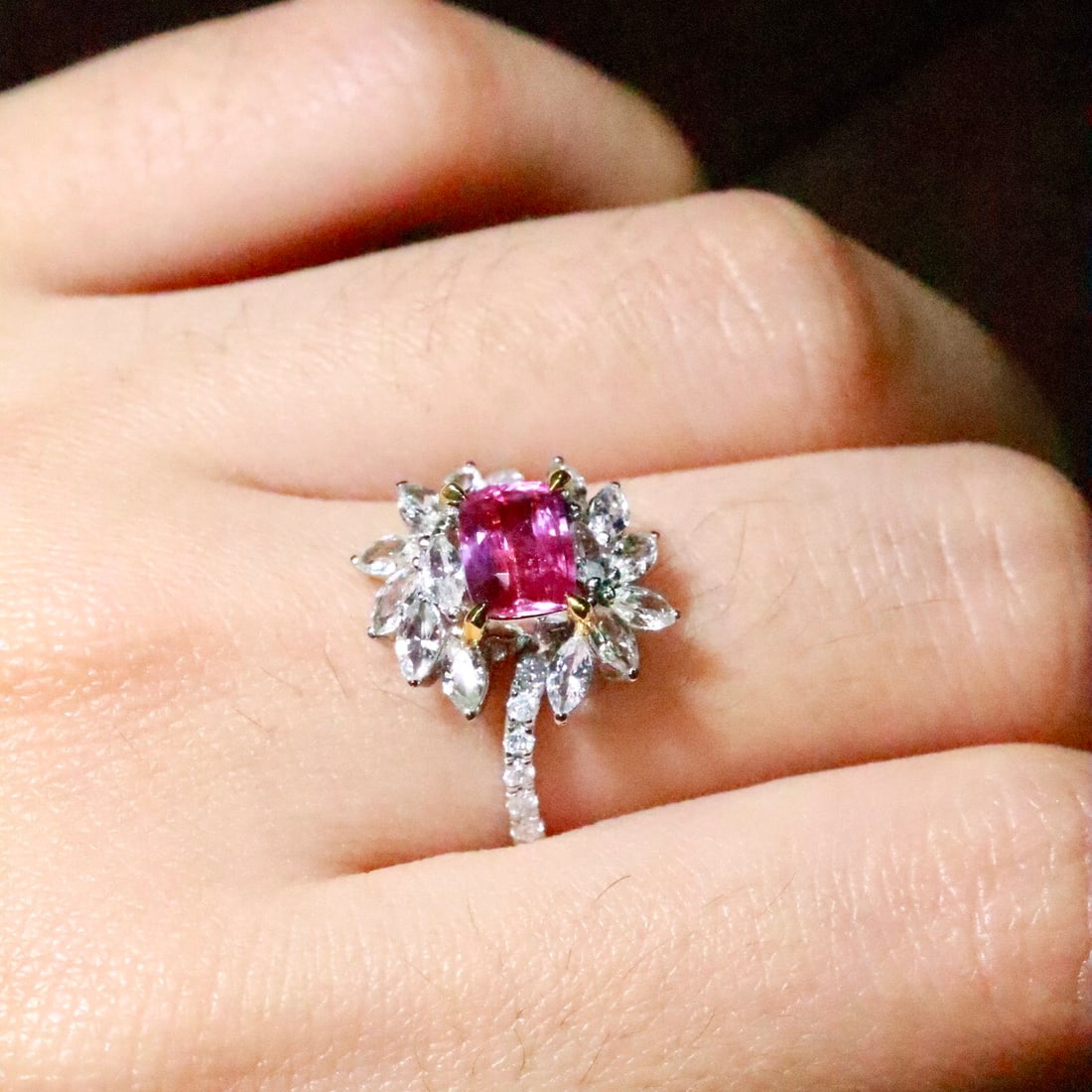 14k Gold 1.59 Ctw Natural Sapphire & Sapphire Ring - 5