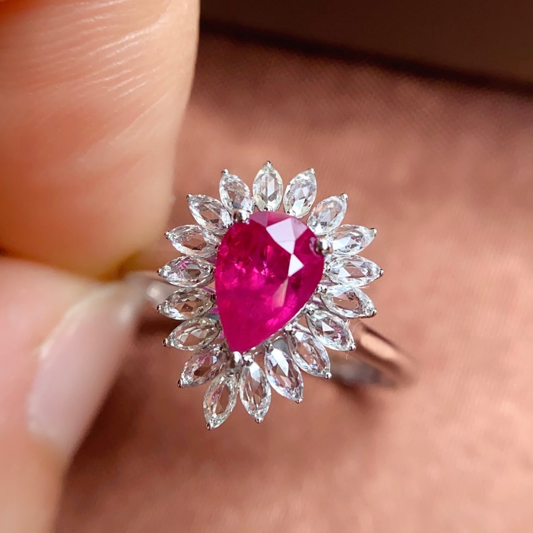 14k Gold 1.05 Ct Natural Ruby & Sapphire Ring - 2