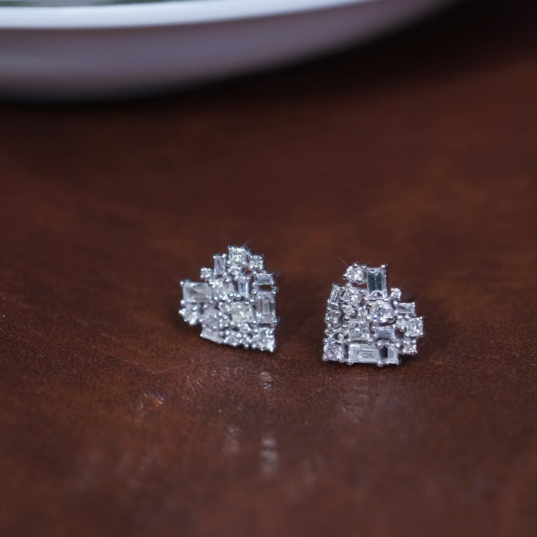 14k Gold 0.60 Ct Natural H Diamond Earrings - 3