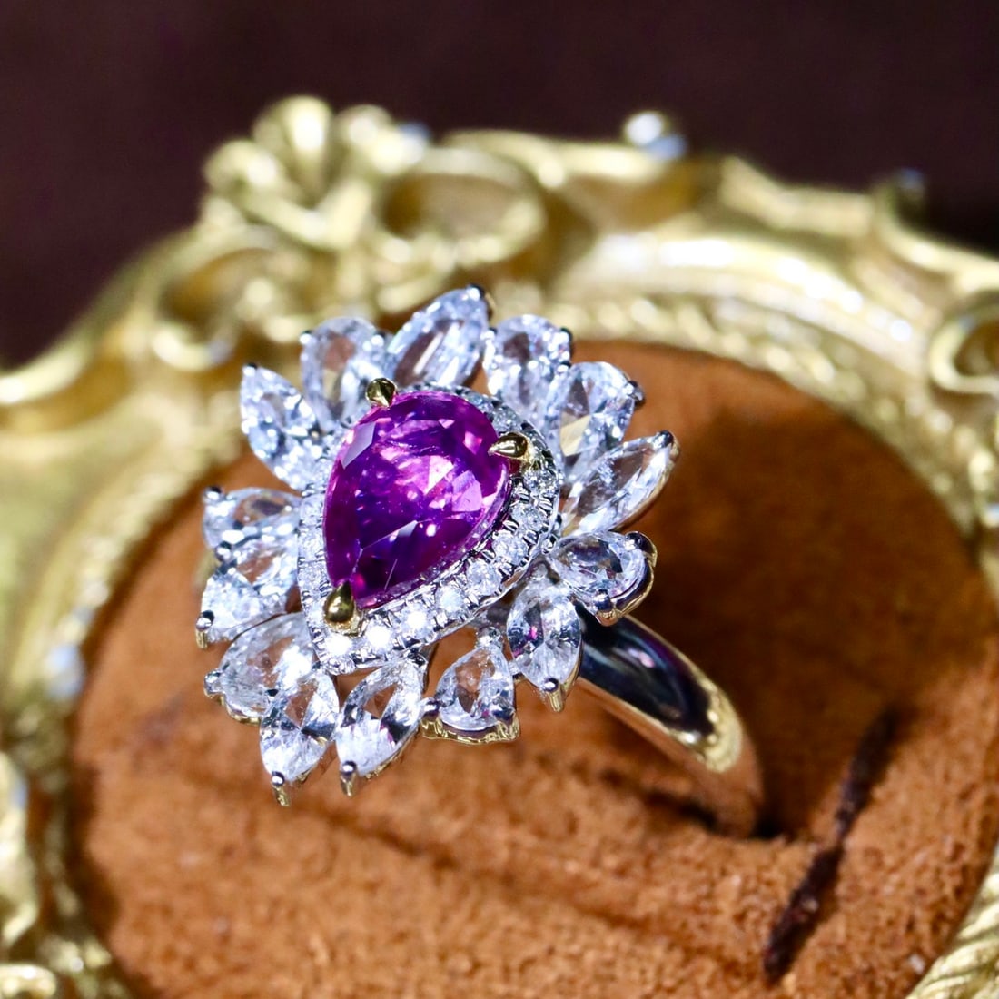 14k Gold 1.17 Ctw Natural Sapphire & Diamond Ring - 3