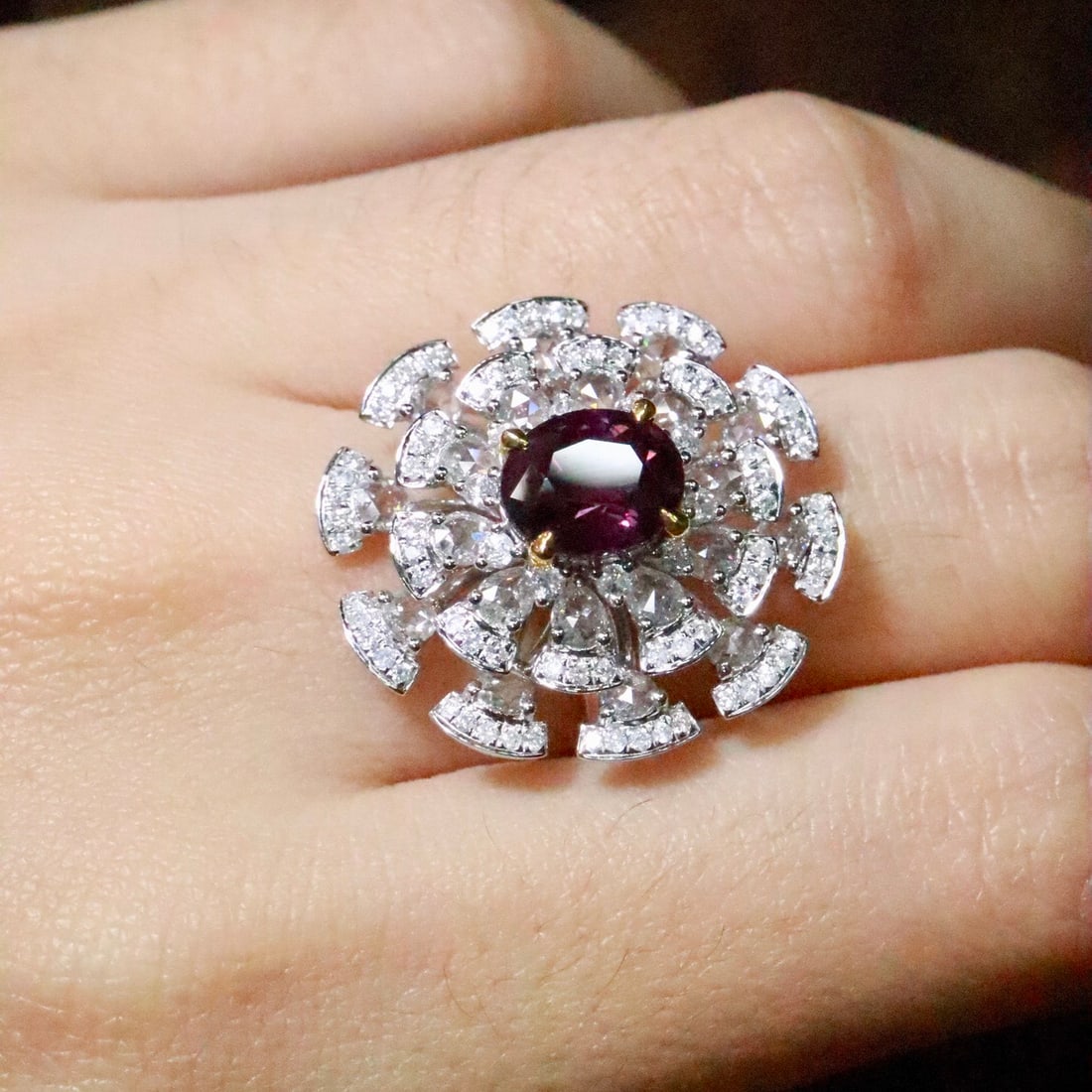 14k Gold 3.39 Ctw Natural Sapphire & Diamond Ring - 6