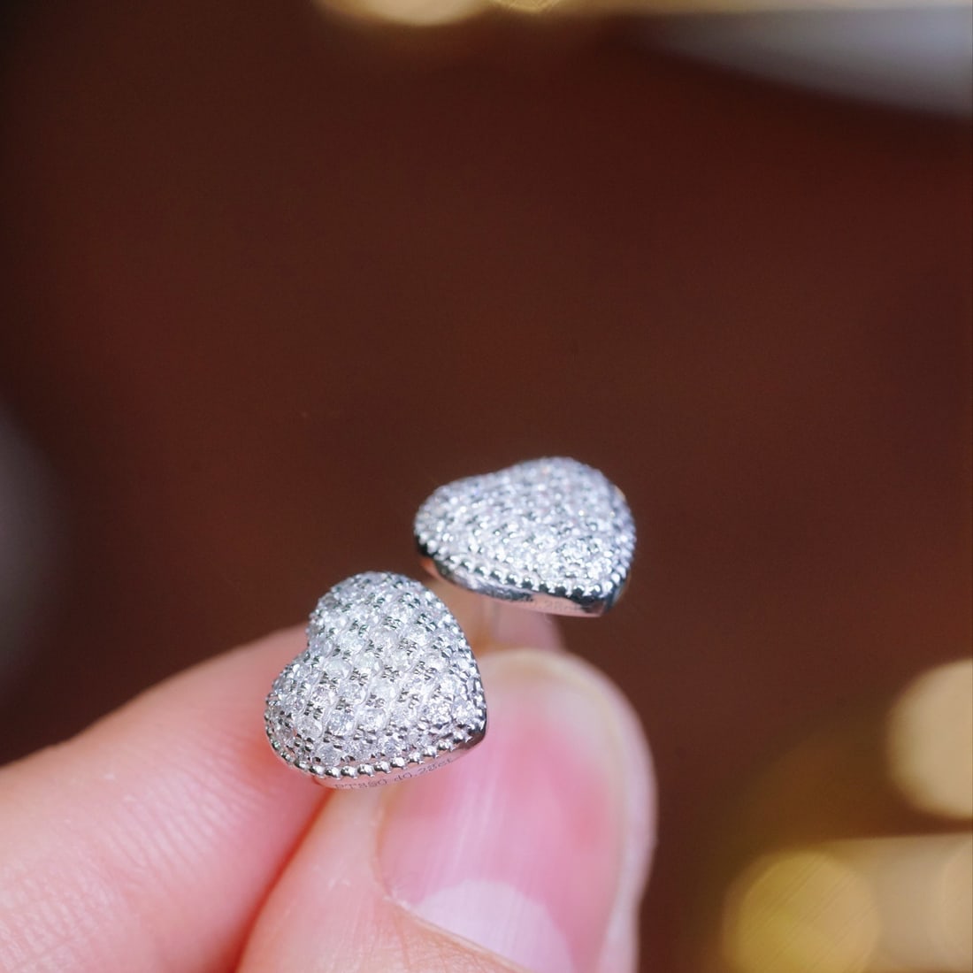 14k Gold 0.56 Ct Natural H Diamond Earrings - 2