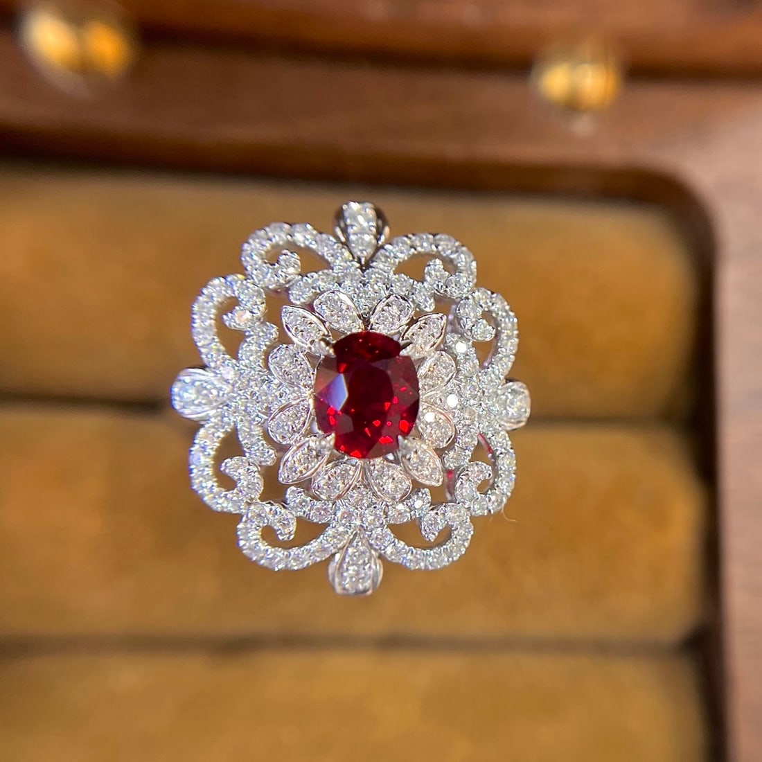 14k Gold 1.67 Ctw Natural Ruby & Diamond Ring - 6