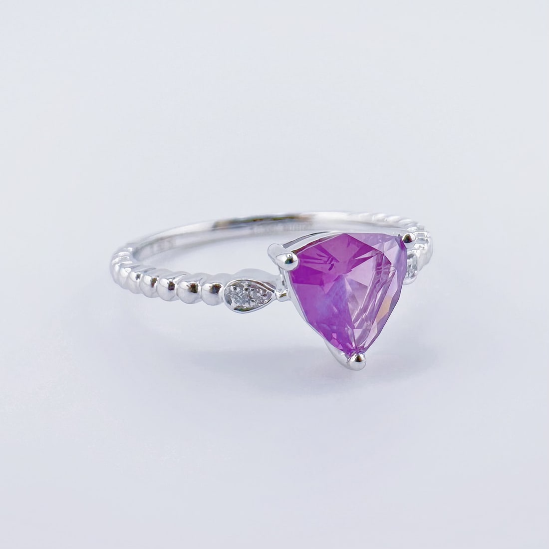14k Gold 1.06 Ctw Natural Sapphire & Diamond Ring - 2