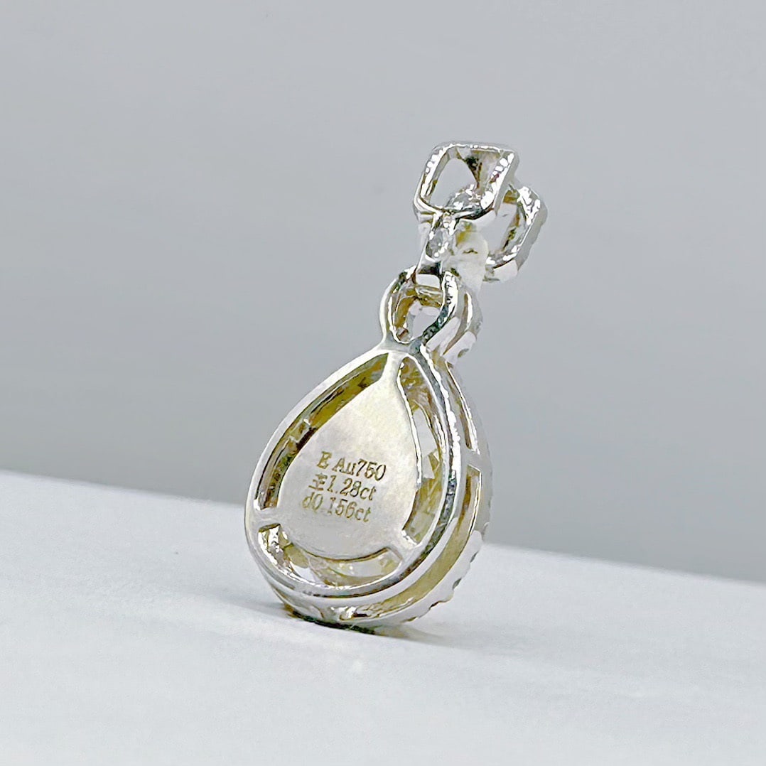 14k Gold 1.43 Ctw Natural Sapphire & Diamond Pendant( Without Chain ) - 4