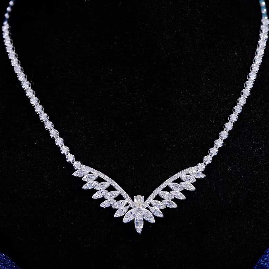 14k Gold 1.20 Ct Natural H Diamond Necklace - 3