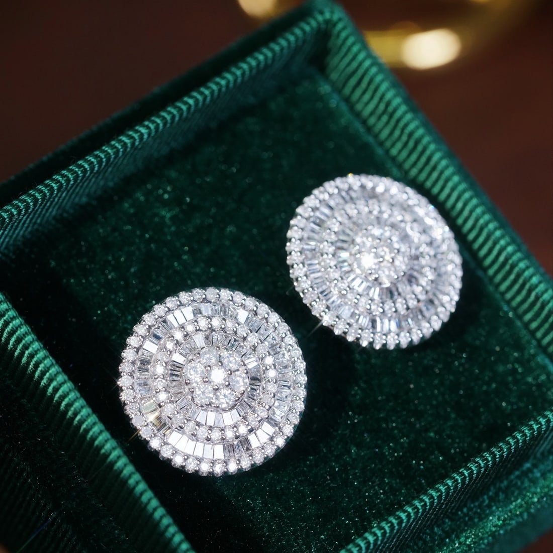 14k Gold 2.80 Ct Natural H Diamond Earrings - 7