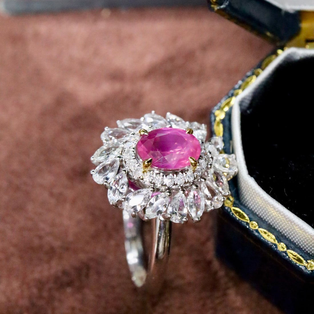 14k Gold 2.08 Ctw Natural Ruby & Sapphire Ring - 3