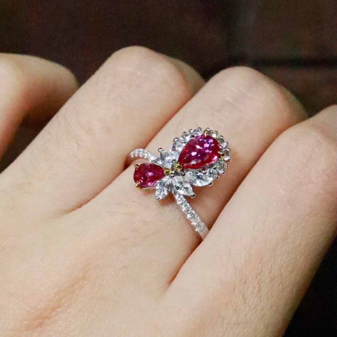 14k Gold 1.16 Ctw Natural Ruby & Diamond Ring - 6