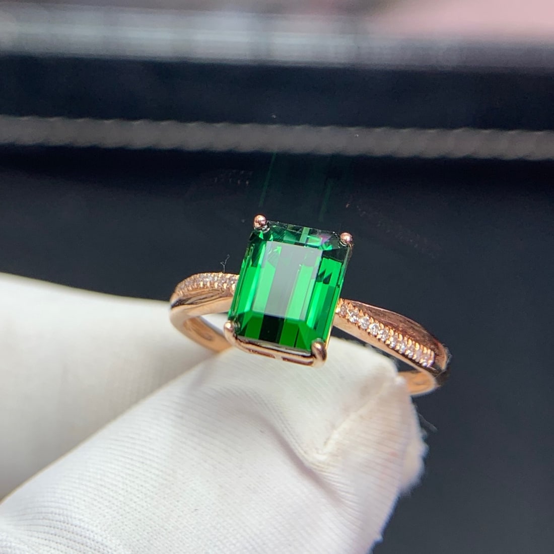 14k Gold 2.07 Ct Natural Tourmaline & Diamond Ring - 2