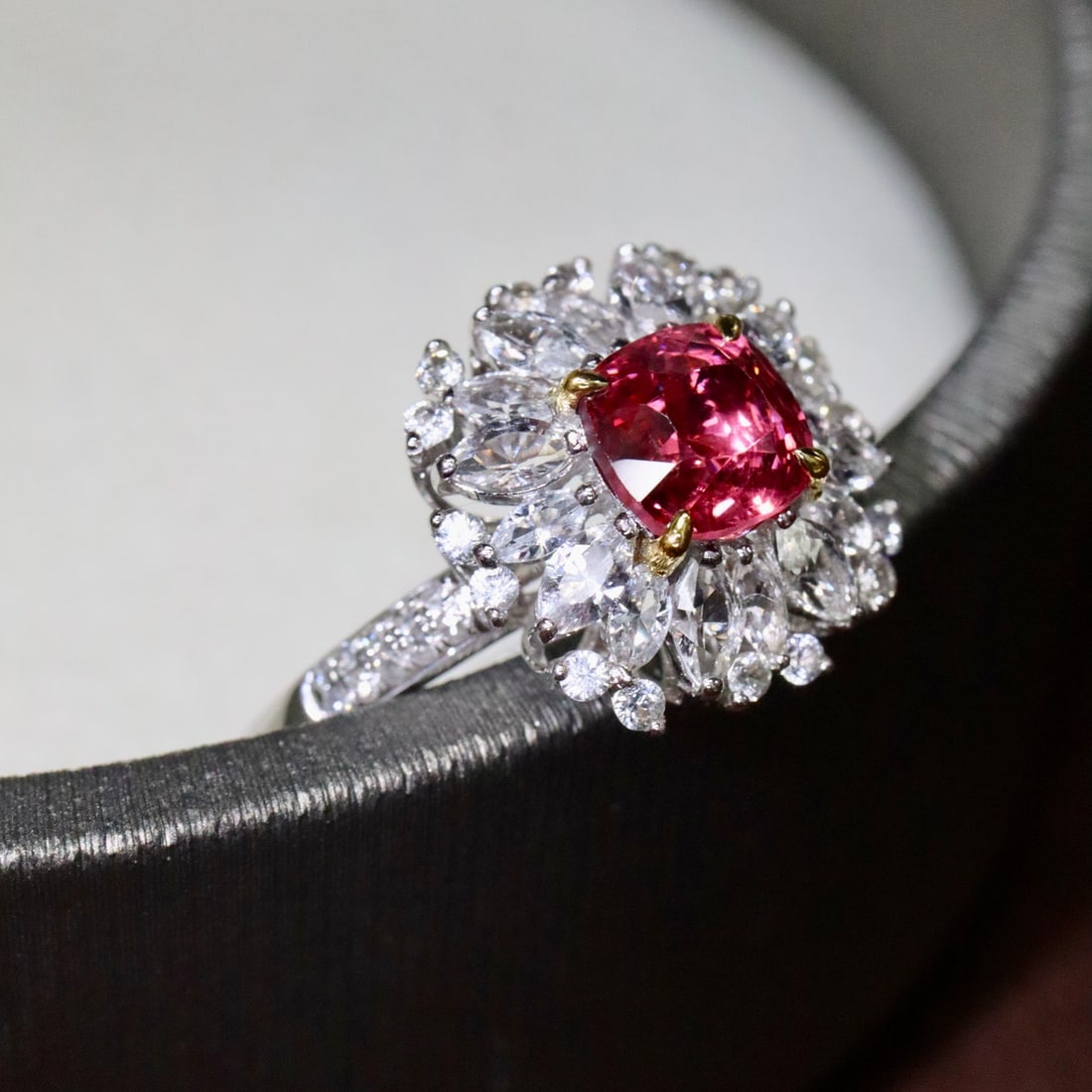 14k Gold 1.64 Ctw Natural Spinel & Diamond Ring - 2
