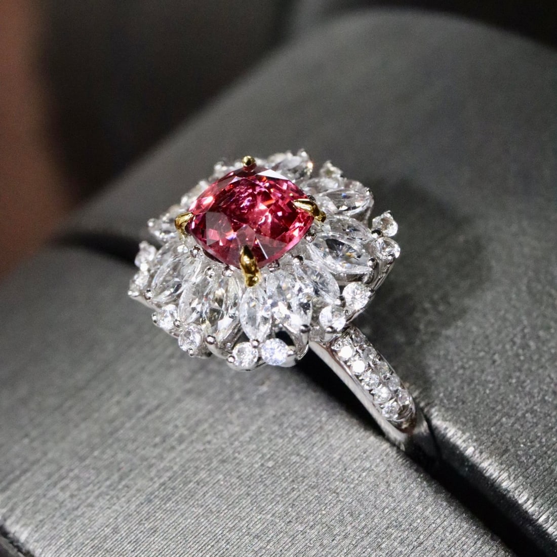 14k Gold 1.64 Ctw Natural Spinel & Diamond Ring - 3