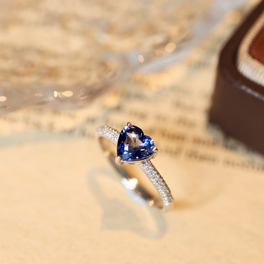 14k Gold 1.43 Ctw Natural Sapphire & Diamond Ring - 3