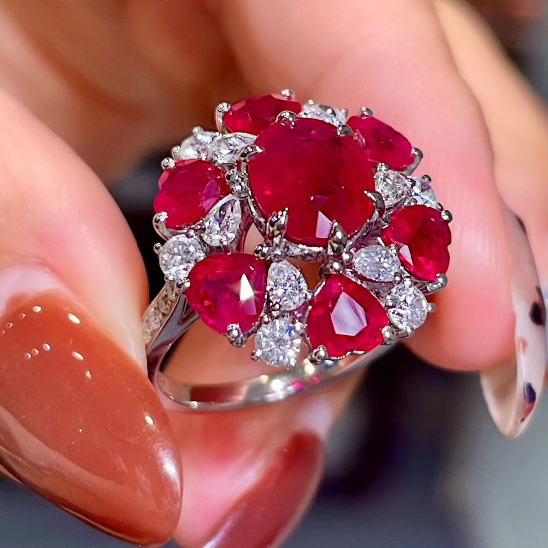 14k Gold 4.77 Ctw Natural Ruby & Ruby Ring - 3
