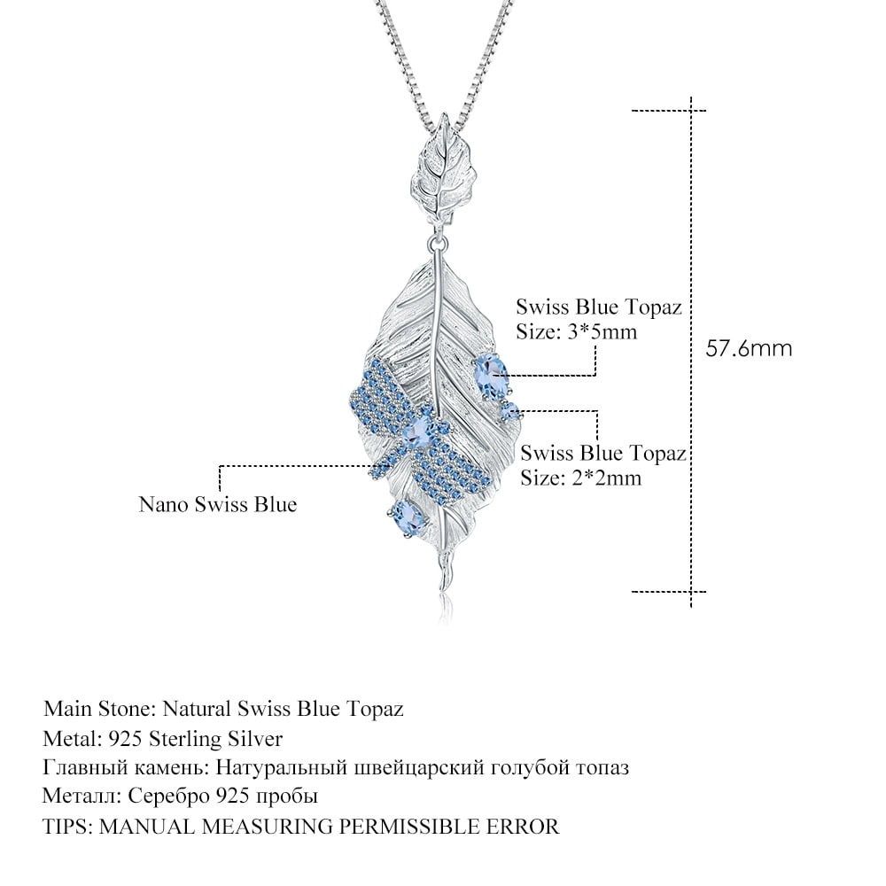 925 Sterling Silver Natural Topaz & Topaz Jewelry Set - 4