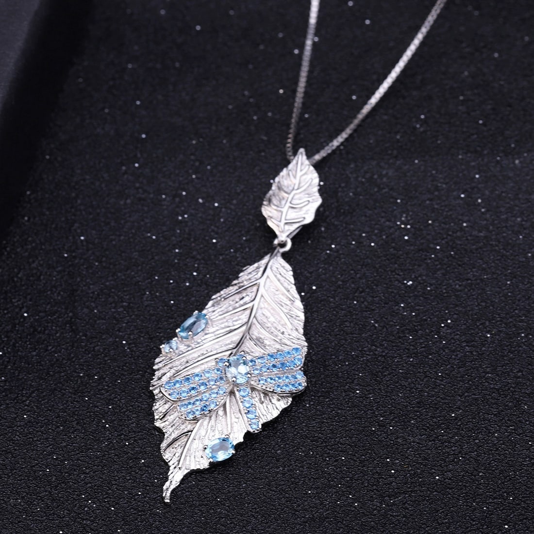 925 Sterling Silver Natural Topaz & Topaz Jewelry Set - 7