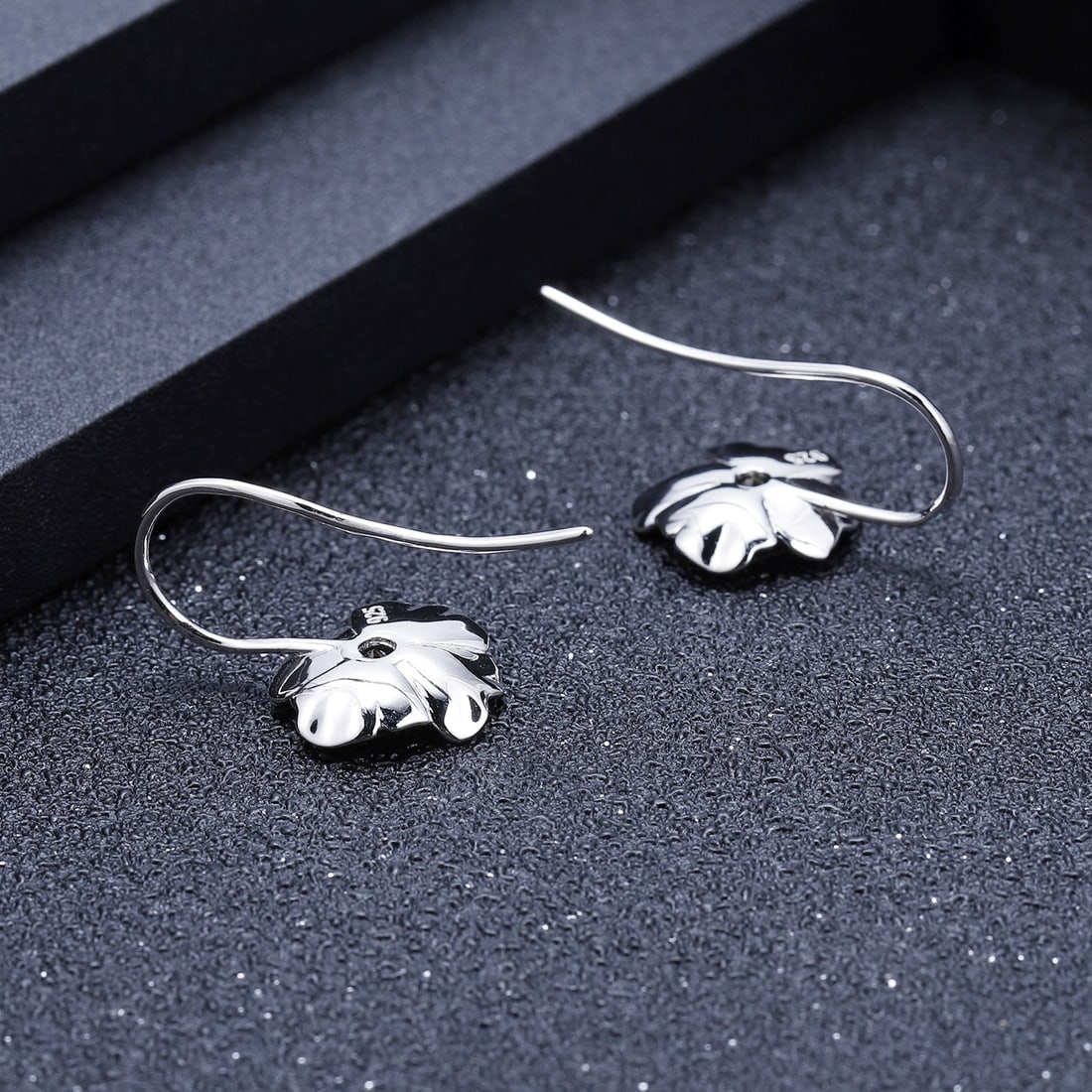 925 Sterling Silver Natural Rhodolite Garnet & Flowers Earrings - 3