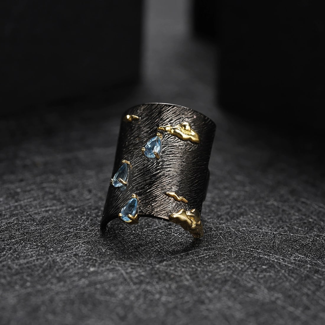 925 Sterling Silver Natural Topaz Ring - 3