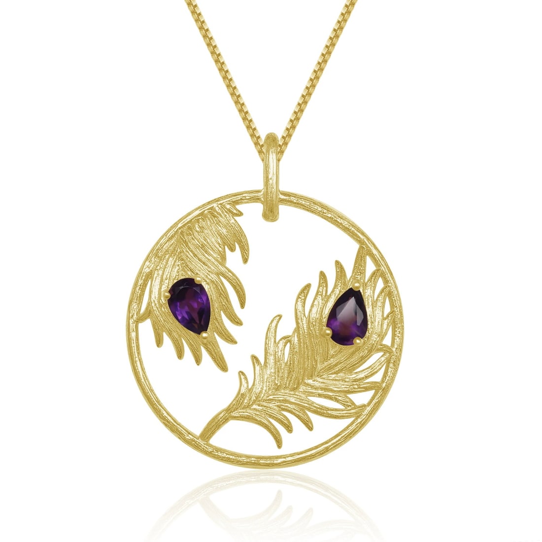 925 Sterling Silver Natural Amethyst Necklace - 4