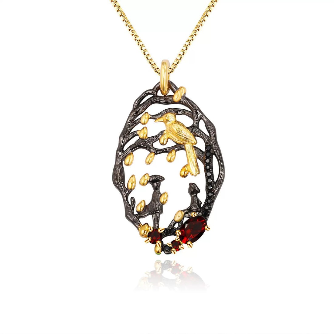 925 Sterling Silver Natural Garnet Necklace: Ref:260821111 // gold content:925 sterling silver // main gemstone:garnet // shape:oval // carat weight: // color:red // treatment:natural // Condition: New Low Estimate: 350.00 High Estimate: 530.00