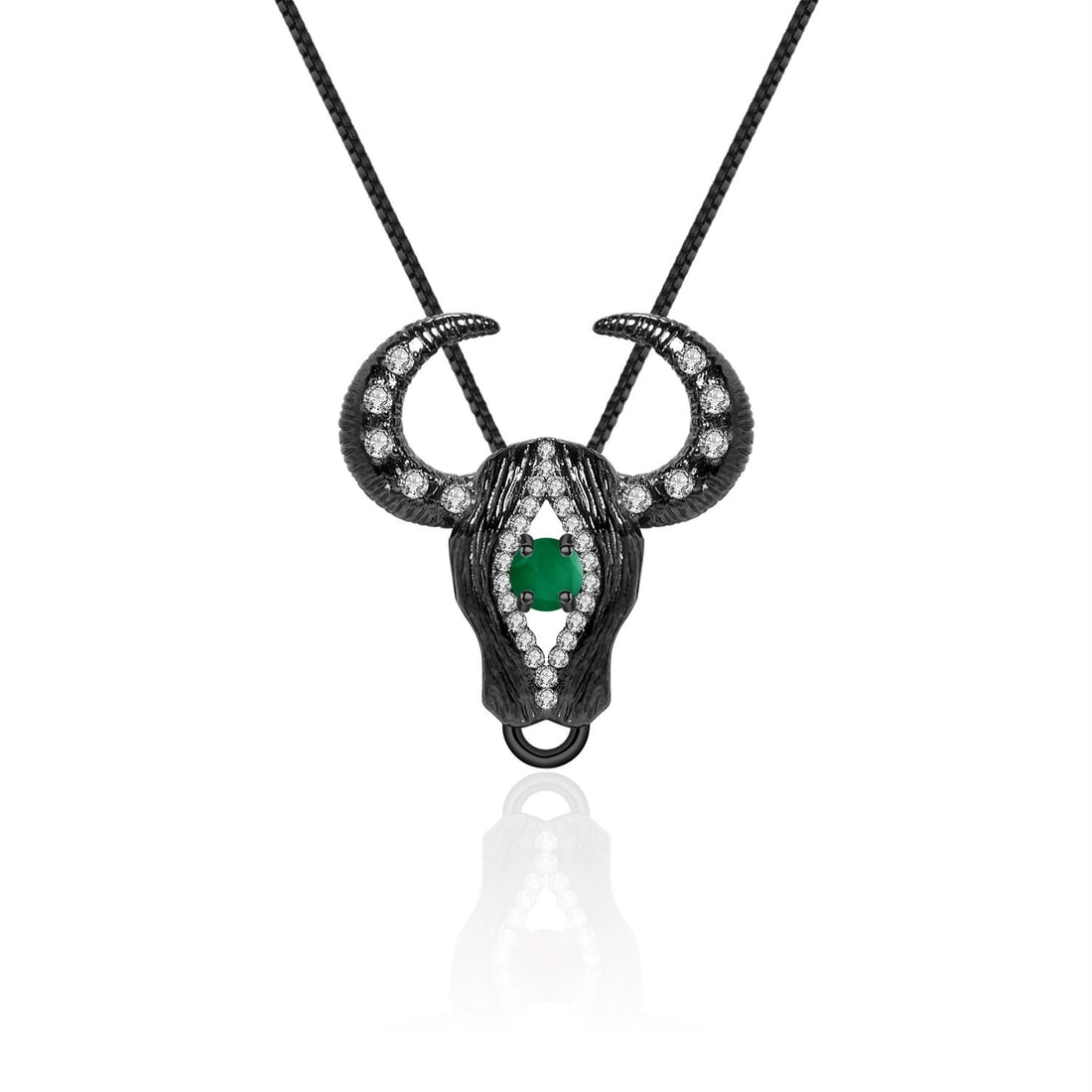 925 Sterling Silver Natural Agate & Cubic Zirconia Necklace: Ref:260821114 // gold content:925 sterling silver // main gemstone:agate // shape:round // carat weight: // color:green // treatment:natural // cut grade:g // // adjacent gemstone 2 : cubic zirconia