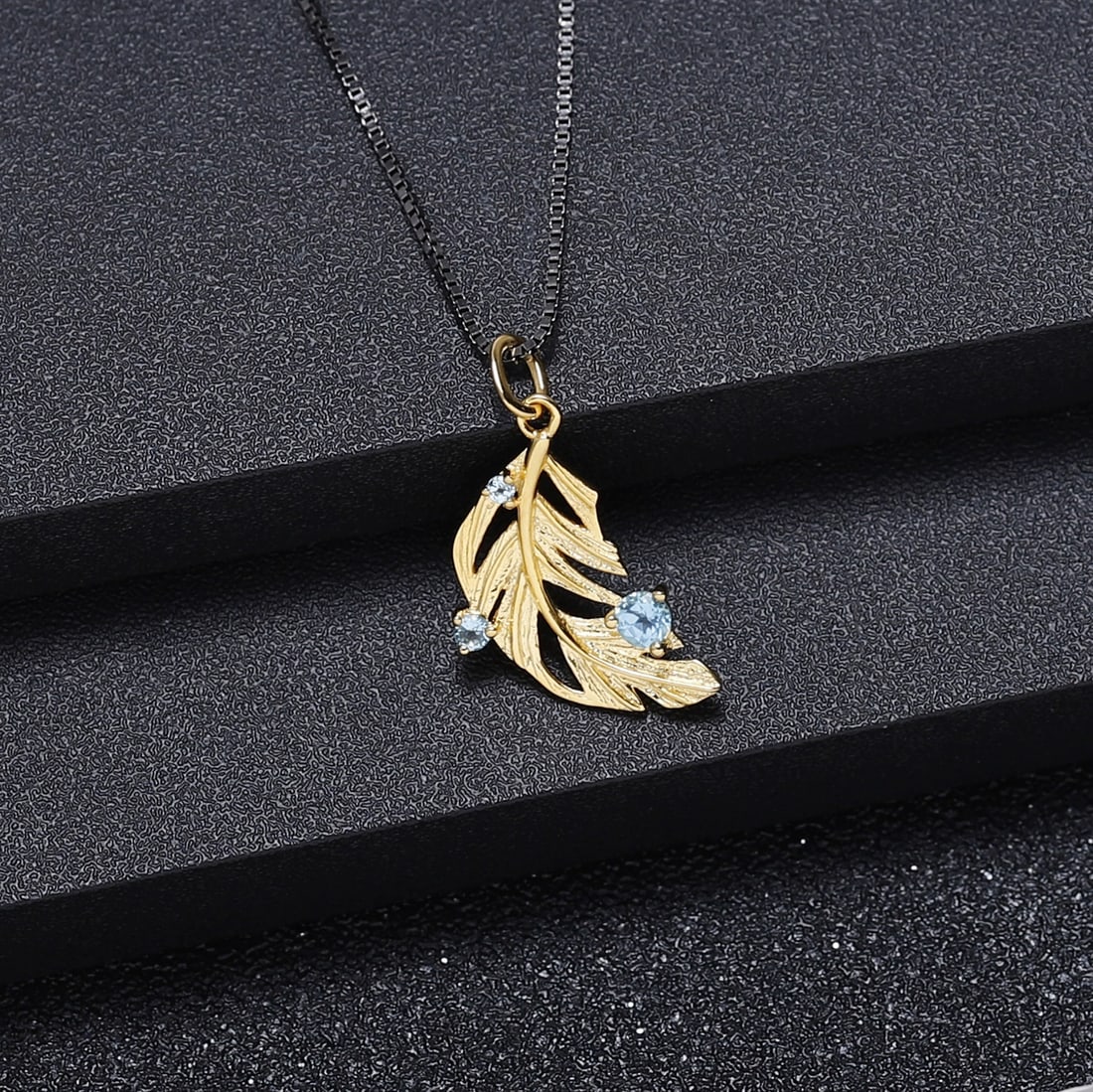 925 Sterling Silver Natural Topaz Necklace - 3