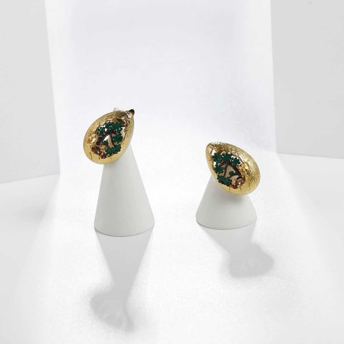 925 Sterling Silver Natural Peridot & Topaz & Amethyst Earrings - 4