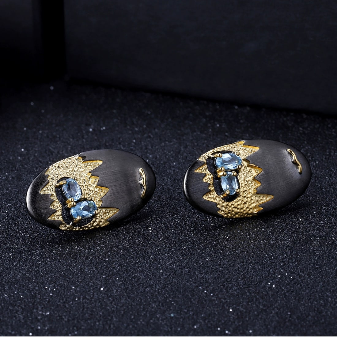 925 Sterling Silver Natural Topaz Earrings - 3