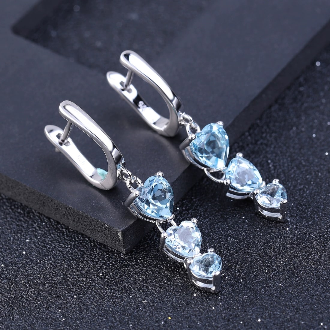 925 Sterling Silver Natural Topaz & Topaz Jewelry Set - 2