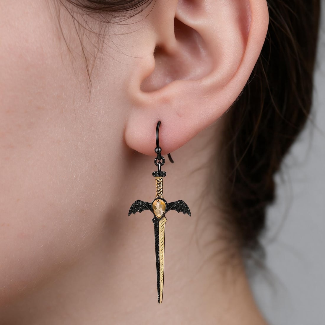 925 Sterling Silver Natural Citrine Earrings - 4