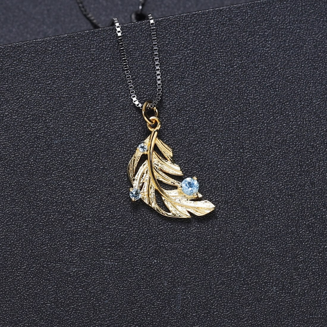 925 Sterling Silver Natural Topaz Necklace - 4