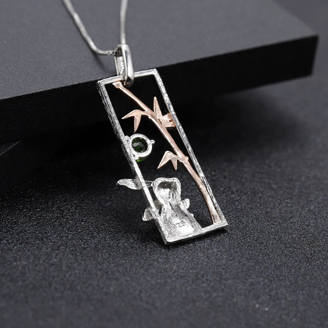 925 Sterling Silver Natural Topaz Necklace - 5