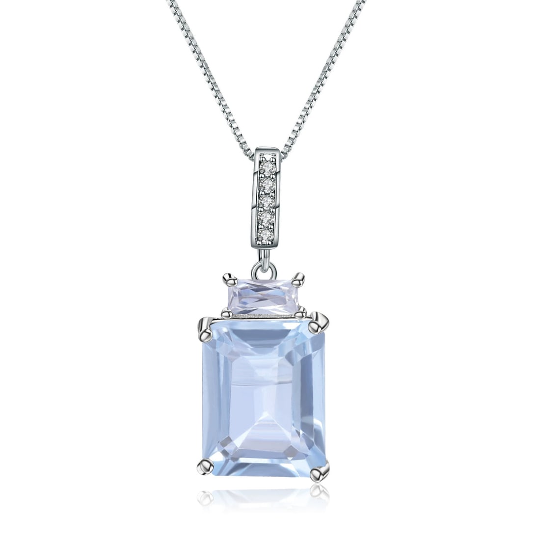 925 Sterling Silver Natural Topaz Jewelry Set - 2