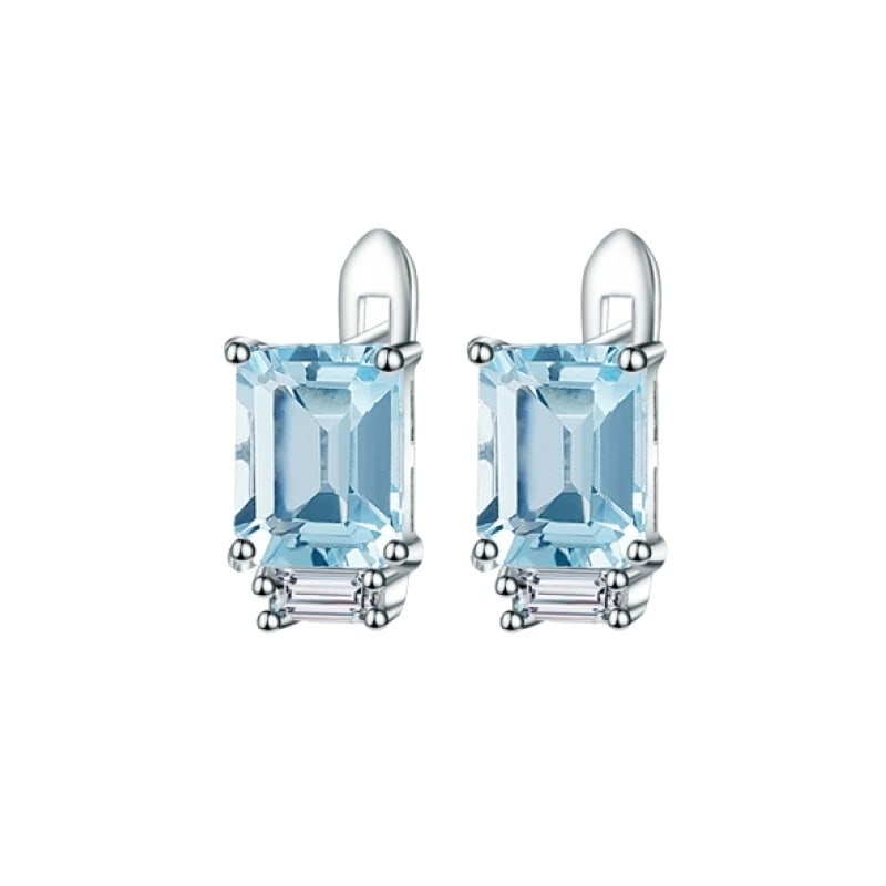 925 Sterling Silver Natural Topaz Jewelry Set - 4