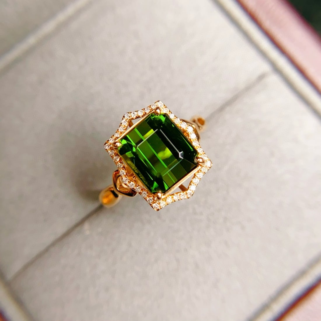 14k Gold 3.52 Ctw Natural Tourmaline & Diamond Ring - 3