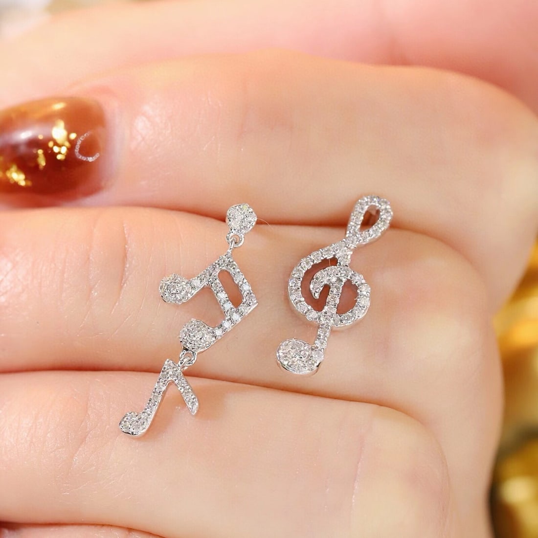 14k Gold 0.36 Ct Natural H Diamond Earrings - 6