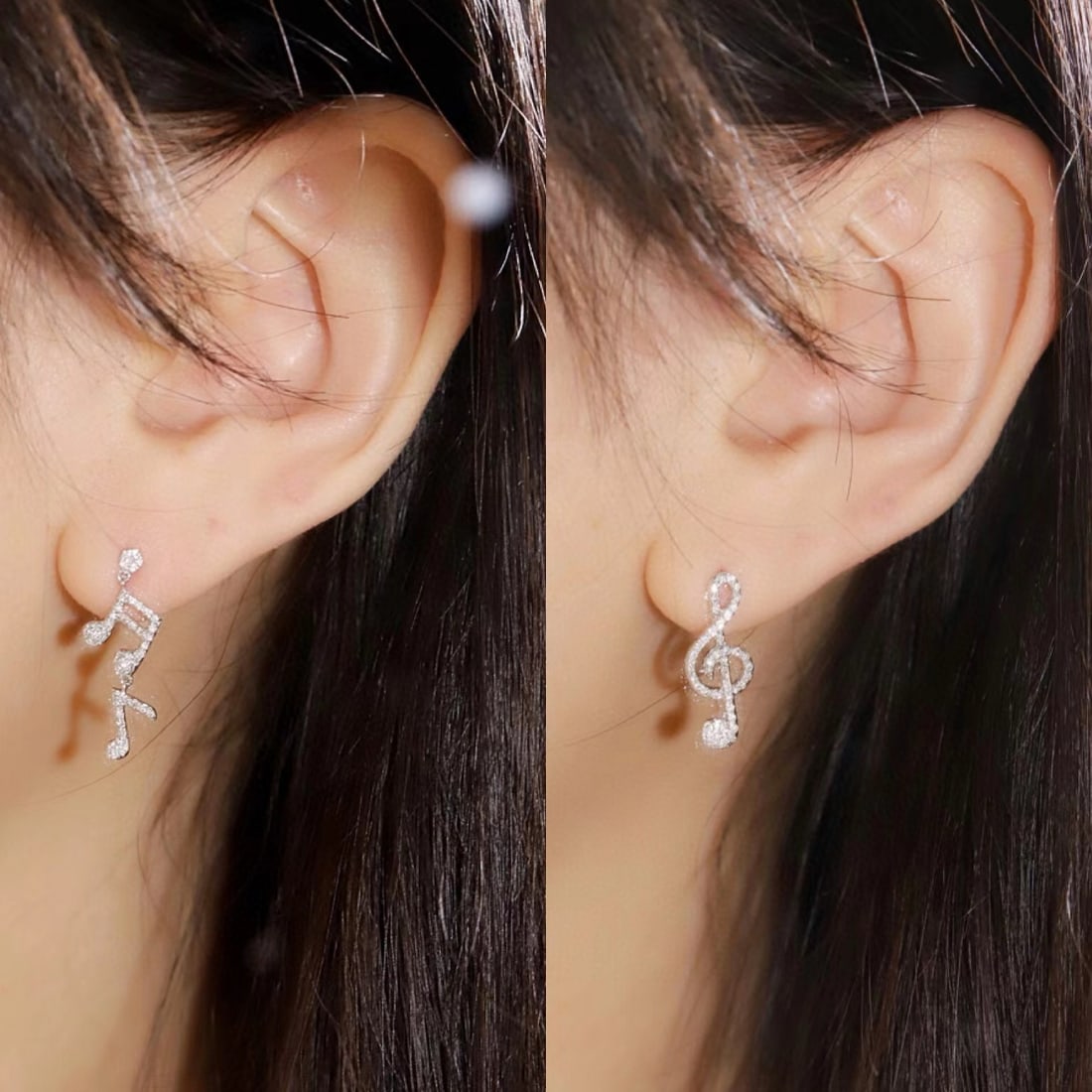 14k Gold 0.36 Ct Natural H Diamond Earrings - 7