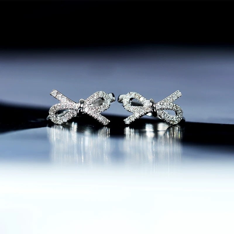 14k Gold 0.16 Ct Natural H Diamond Earrings - 3