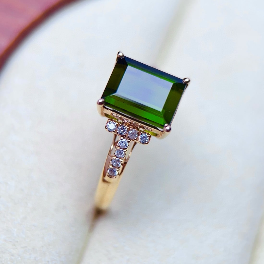 14k Gold 3.28 Ctw Natural Tourmaline & Diamond Ring - 3