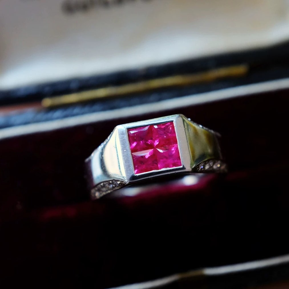 14k Gold 1.14 Ctw Natural Ruby & Diamond Ring - 8