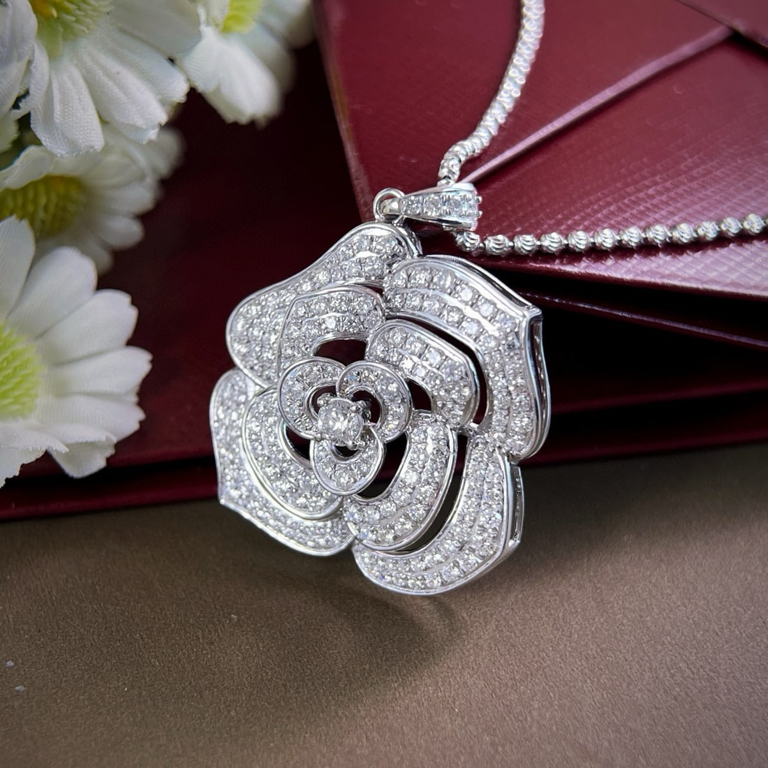 14k Gold 2 Ct Natural H Diamond Pendant( Without Chain ) - 2